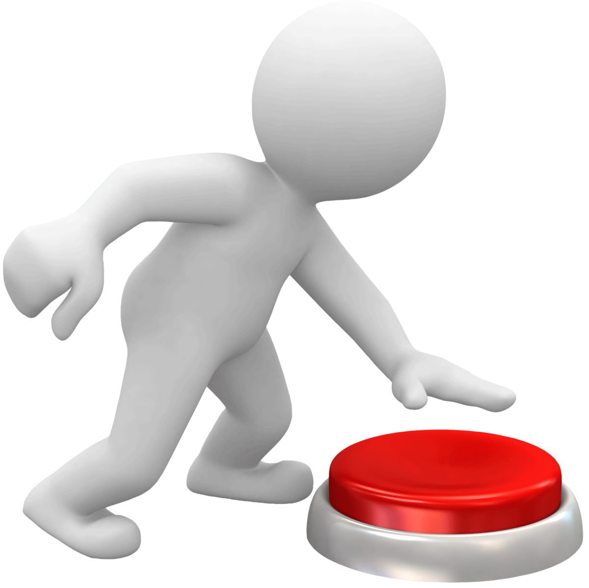 WEBTRIX™ character pressing a button