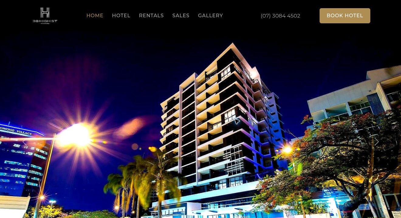 38 High Street website homepage showing the first image in its slider