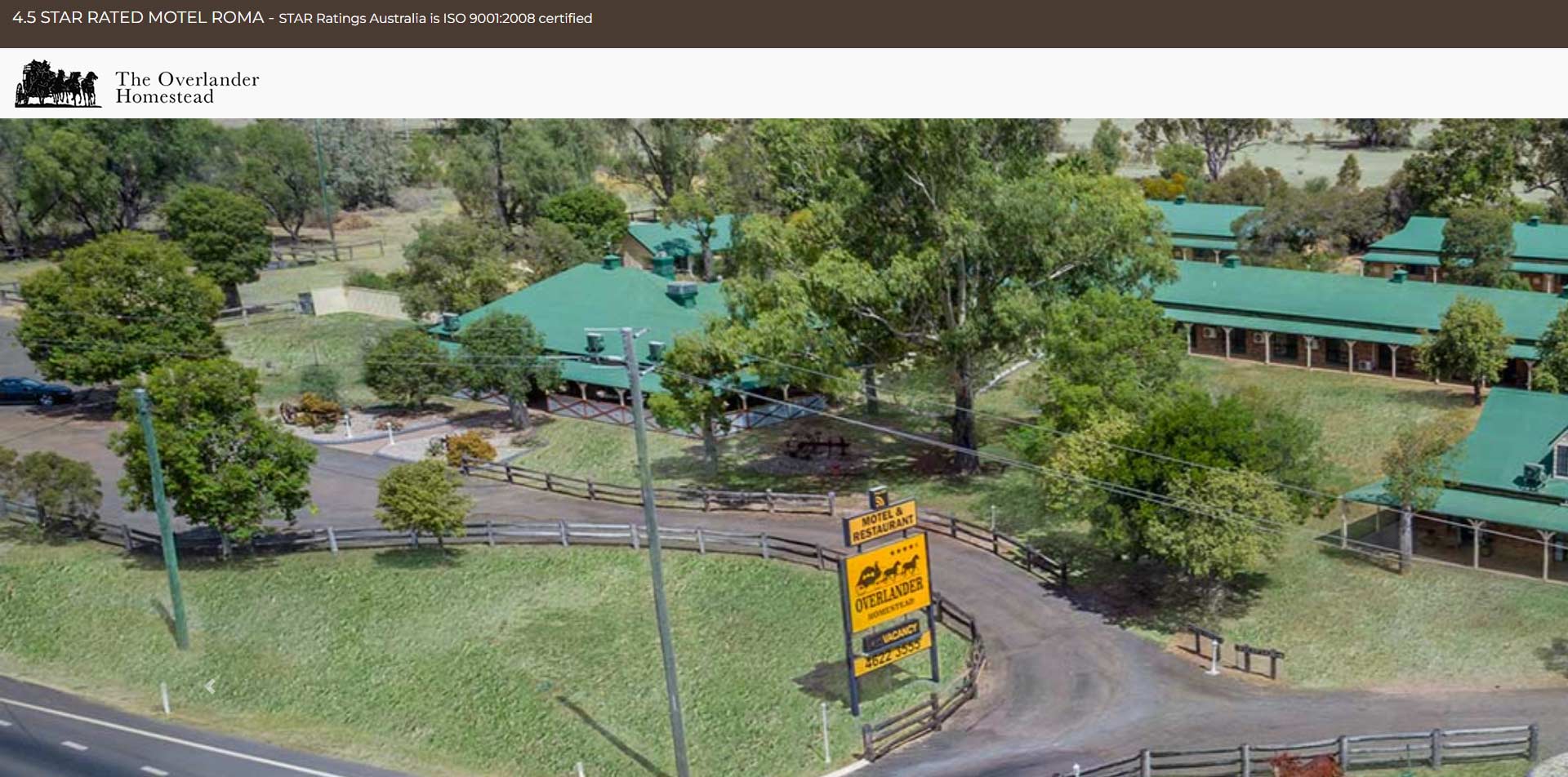 Overlander Homestead Motel Roma website