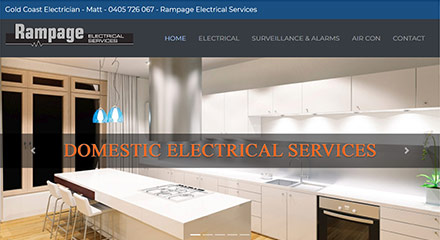 Rampage Electrical Services website
